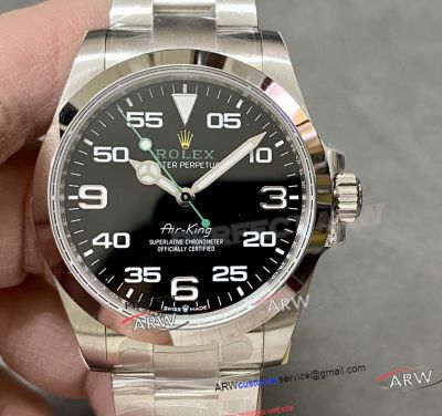 Super Clone Rolex Air King 2022 Black Dial Stainless Steel 3230 Movement Watch